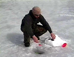 ice fishing for pike