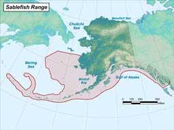 Sablefish range map
