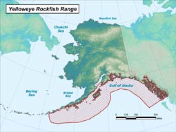 Yelloweye Rockfish range map