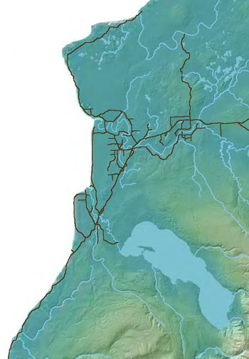 map of northwestern Kenai Peninsula