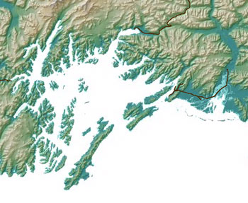 map of the Prince William Sound area