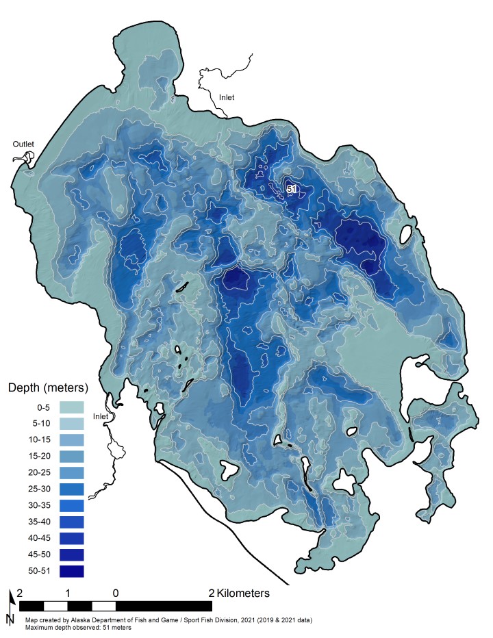 Bathymetric Map of Lake Louise