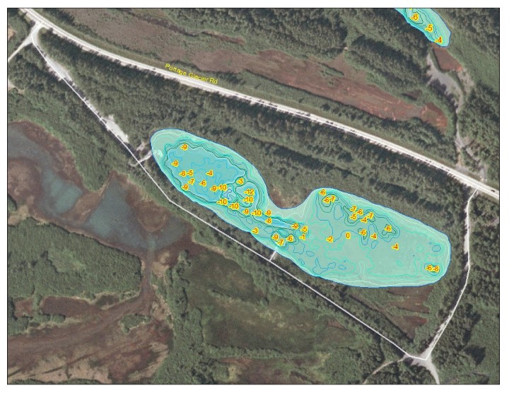 Bathymetric Map of Alder Pond