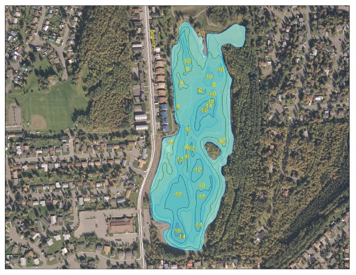 Bathymetric Map of Cheney Lake