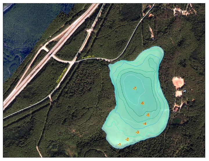 Bathymetric Map of Edmonds Lake
