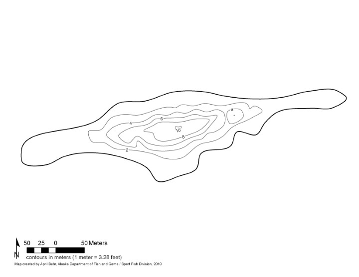 Bathymetric Map of Blueberry Lake