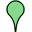 Green pin icon which represents currently stocked lakes on the map.