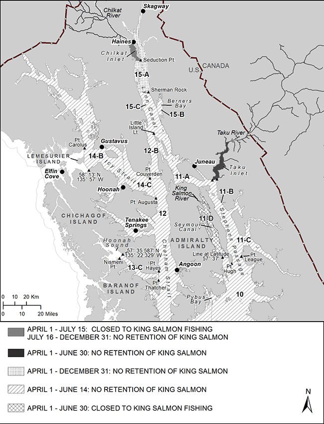 Sport Fishing Regulations for King Salmon in Southeast Alaska and the Juneau area for 2021