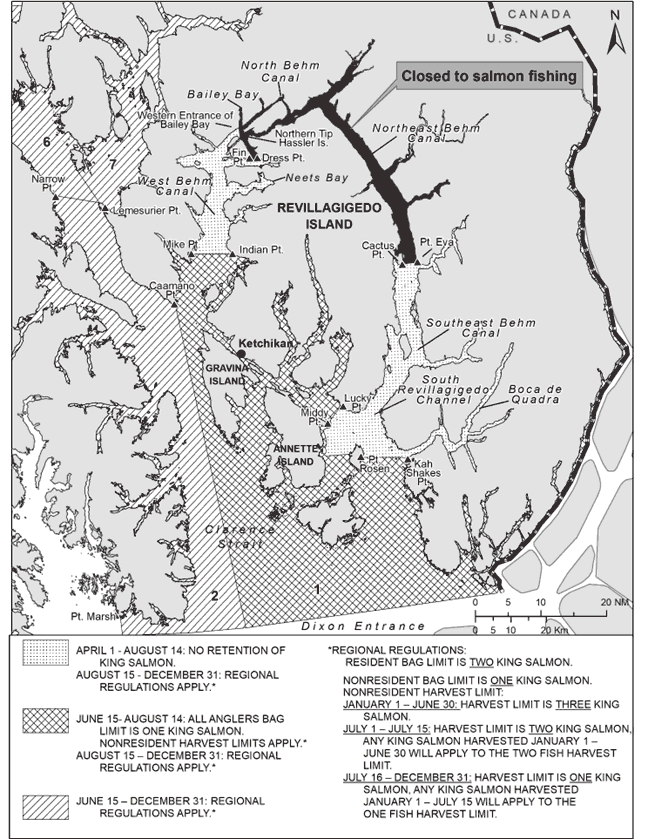 Sport Fishing Regulations for King Salmon in Southeast Alaska and the Ketchikan Area for 2023