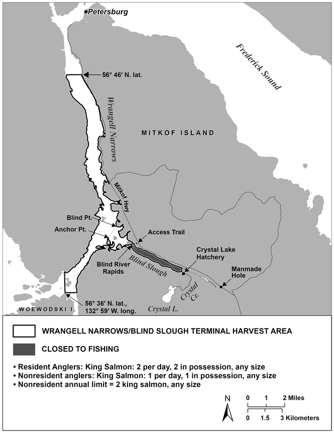 Sport Fishing Regulations for Wrangell Narrows/Blind Slough Terminal Harvest Area in 2026