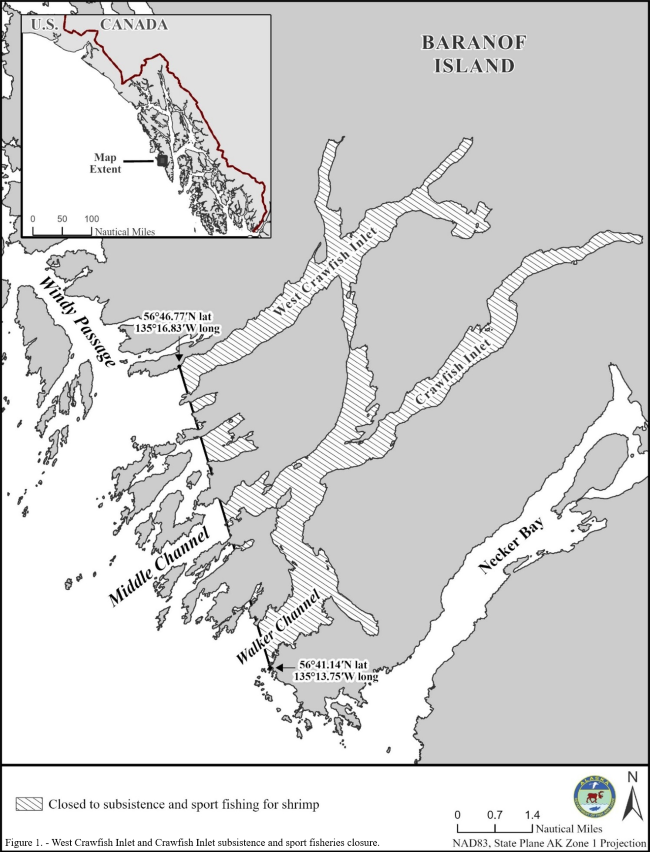 SECTIONS 13-B AND 13-C SUBSISTENCE AND SPORT SHRIMP FISHERIES CLOSURE