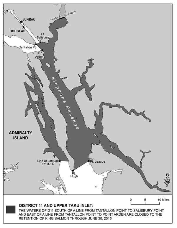 KING SALMON SPORT FISHING CLOSURE IN TAKU INLET AND MARINE WATERS NEAR JUNEAU