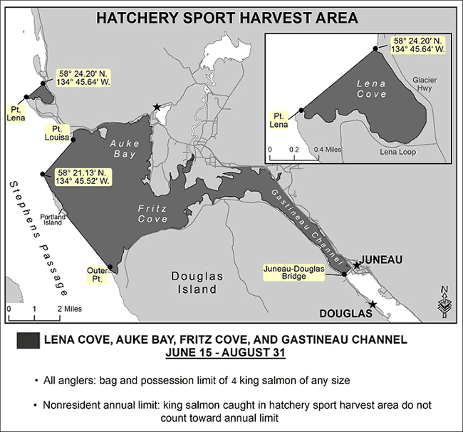 Sport Fishing Regulations for the Hatchery Sport Harvest Areas near Juneau