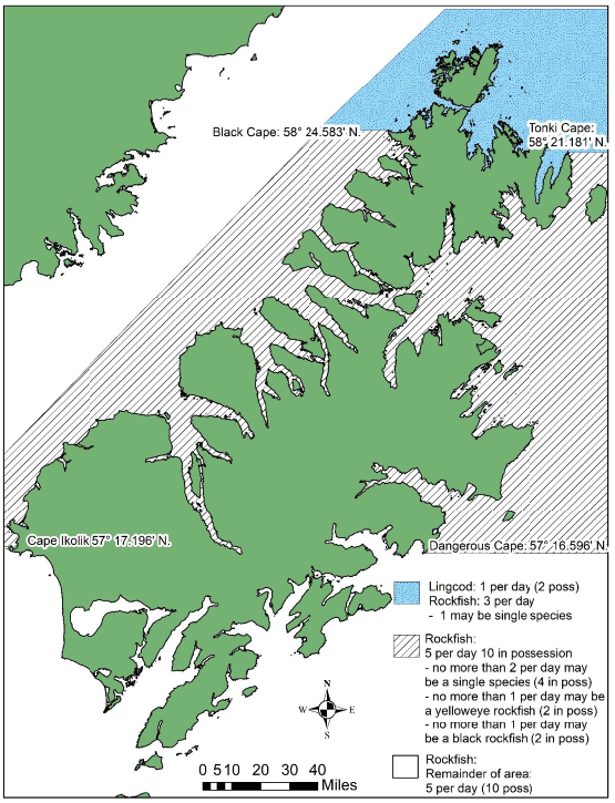Afognak Island Lingcod Limits Reduced