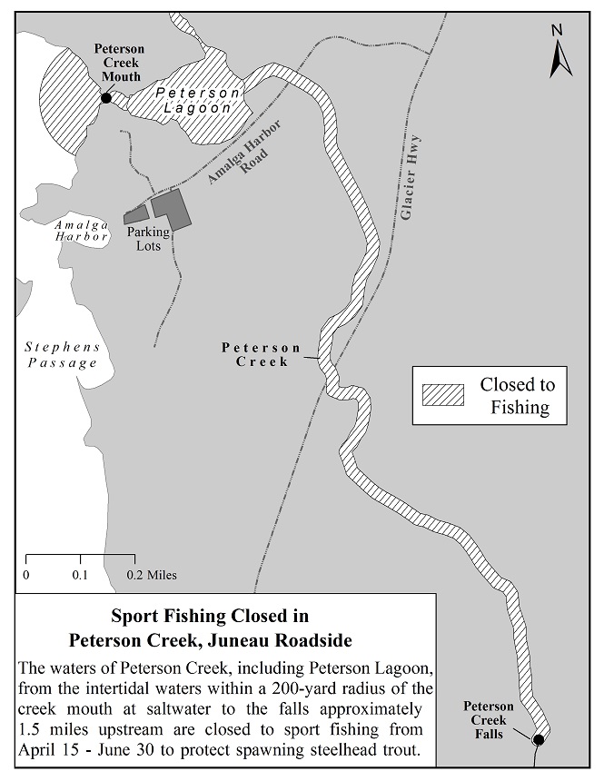 Sport Fishing Closed in Peterson Creek