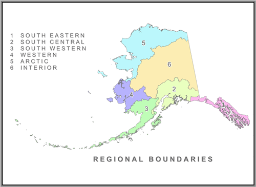 Map of AWC Regional Boundaries