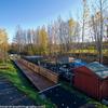 The outdoor brood raceways at the William Jack Hernandez Hatchery hold returning adult salmon.