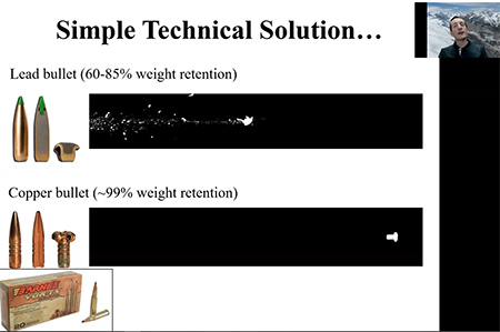 The shot track of lead and copper bullets Ballistics gelatin closely simulates the density and viscosity of animal muscle tissue and provides insights into how bullets mushroom and fragment as they penetrate