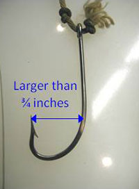 Gap is larger than 3/4 inches