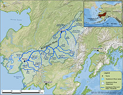 The Kuskokwim River drainage near Bethel and McGrath, Alaska.