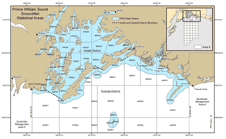Prince William Sound Statistical Area Map