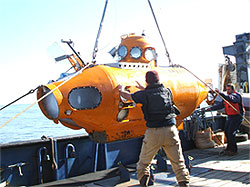 Launching the submarine Delta