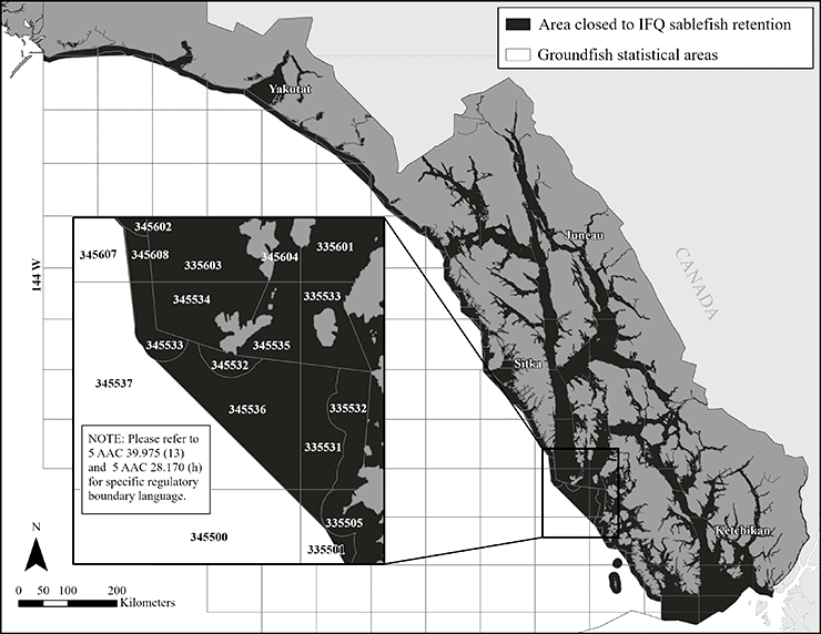 Sablefish Closed Areas Map