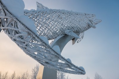 Outside the Anchorage hatchery