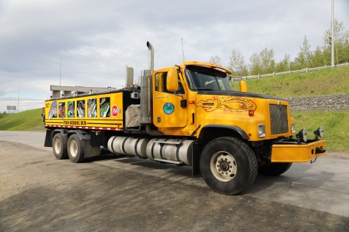 The Fish School Bus stocking truck
