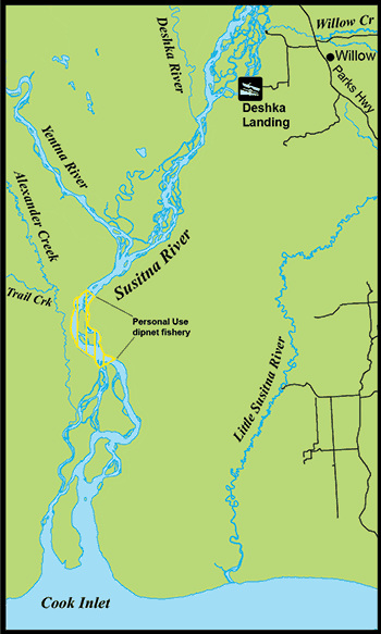 Overview of Susitna River Personal Use area