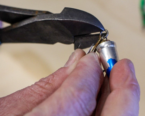 Cutting the hook off