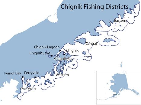 Chignik fishing district map