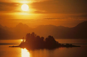 Southeast Alaska sunset