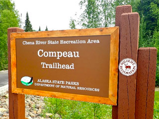Compeau Trailhead sign