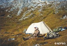 Photo of a goat hunting camp