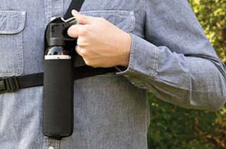 Bear spray in chest holder