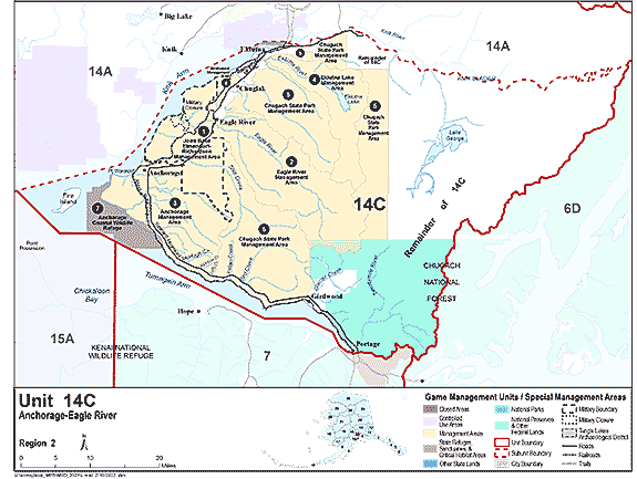 Map of GMU 14c