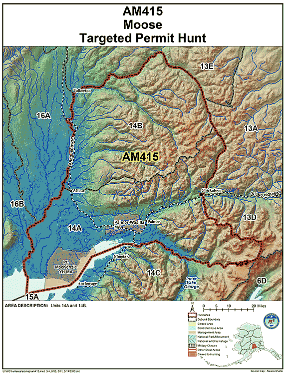Map of moose hunt number am415