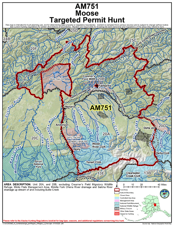 Map of  hunt number am751