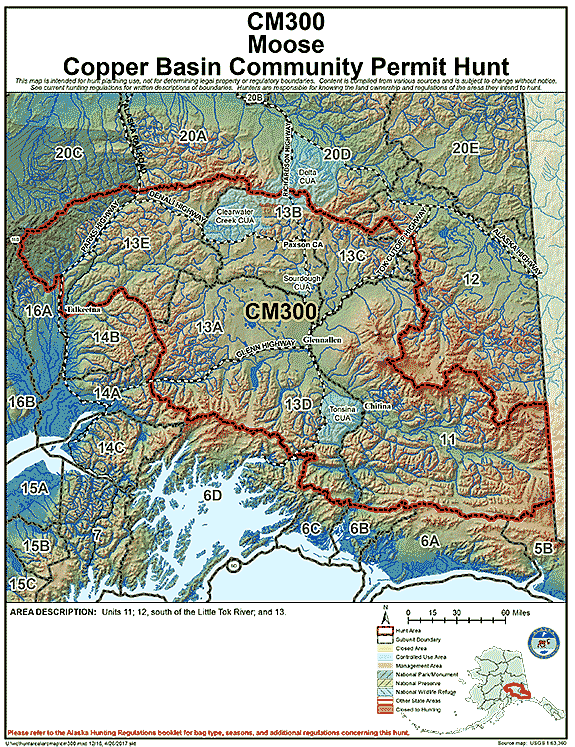 Map of  hunt number cm300