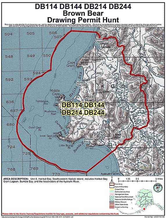 Map of brbear hunt number db114