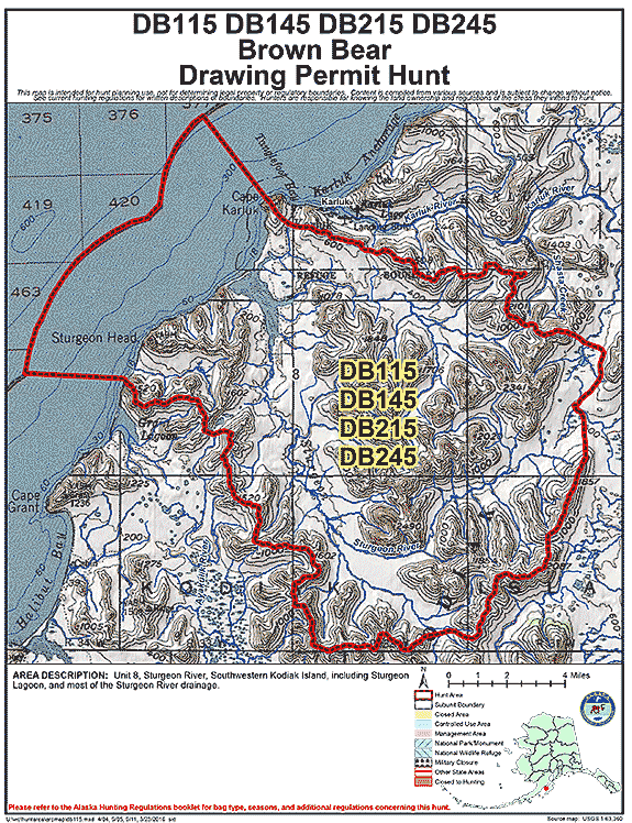 Map of brbear hunt number db115