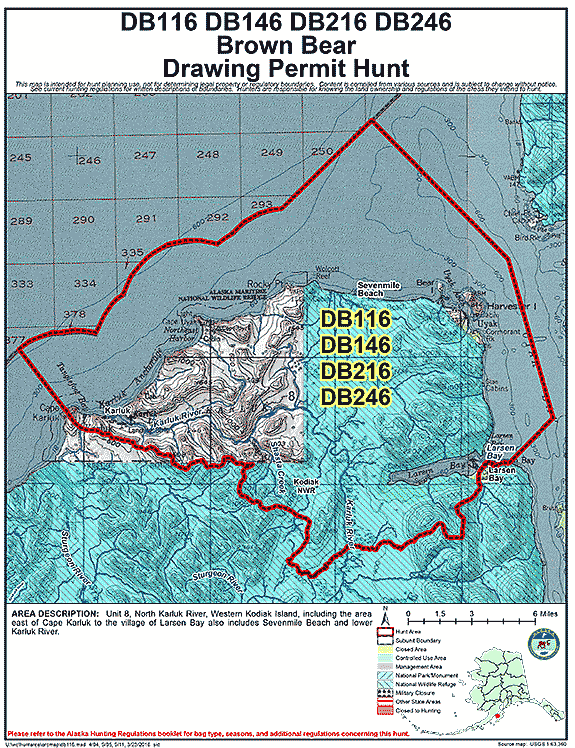 Map of brbear hunt number db116