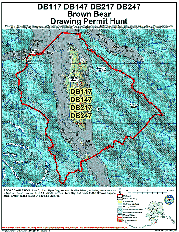 Map of brbear hunt number db117
