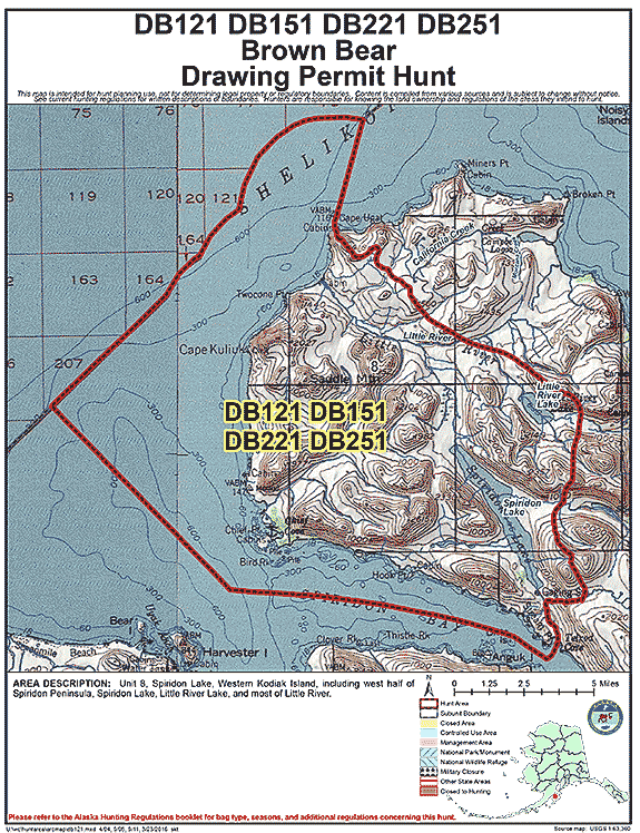 Map of brbear hunt number db121