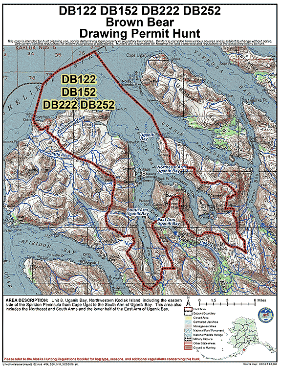 Map of brbear hunt number db122