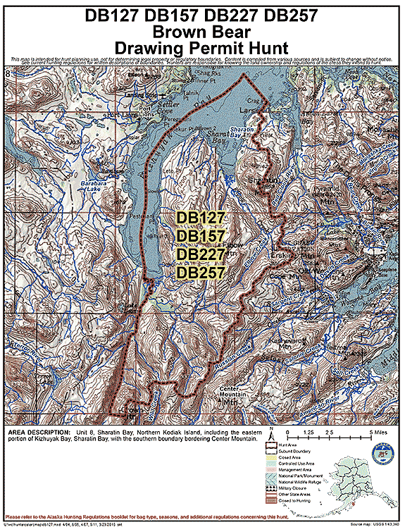 Map of brbear hunt number db127