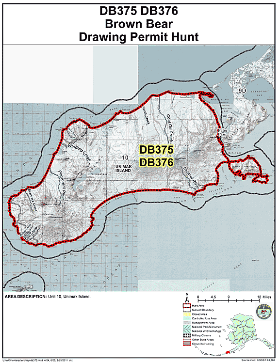 Map of  hunt number db375