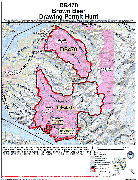 Map of  hunt number db470