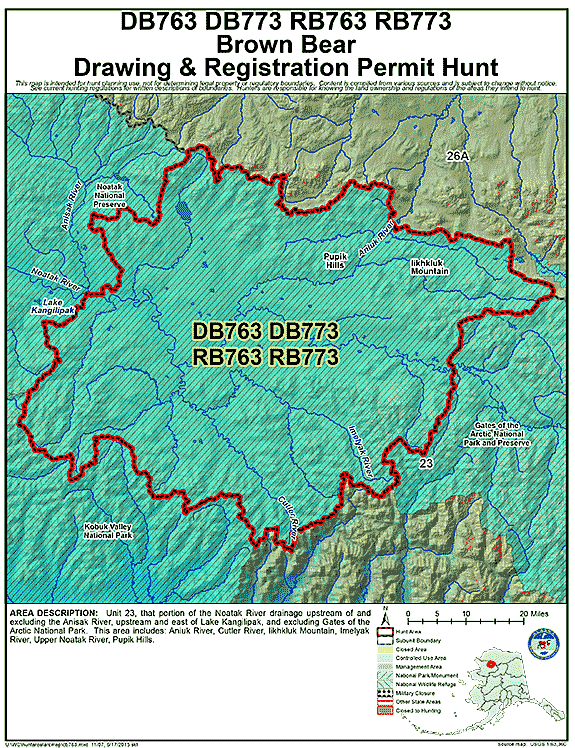 Map of  hunt number db763